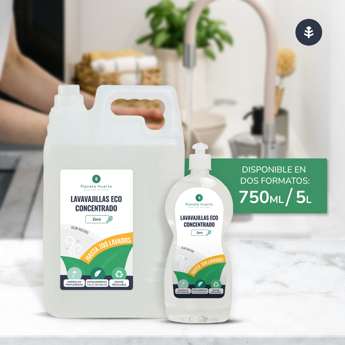 Zmywarka ręczna Hipoalergiczny bezzapachowy Eco Planeta Huerto 5l