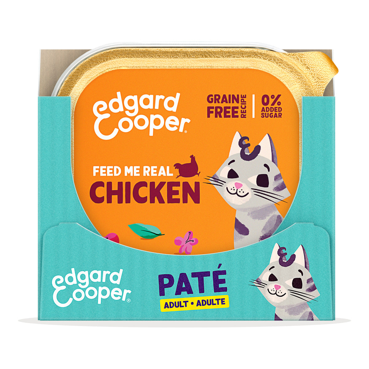 Nourriture humide pour chats pâté Pot de poulet fermier Edgard & Cooper 85 g