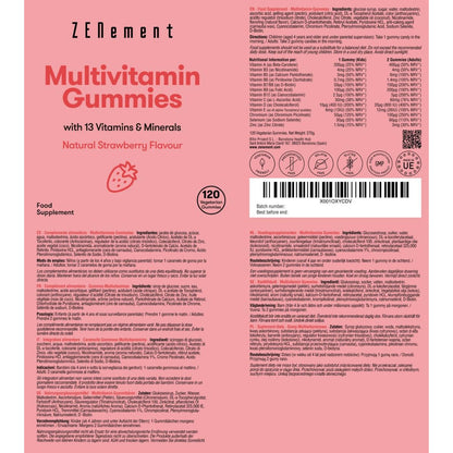 Multivitamine-gummies, natuurlijke aardbeiensmaak, 120 gummies