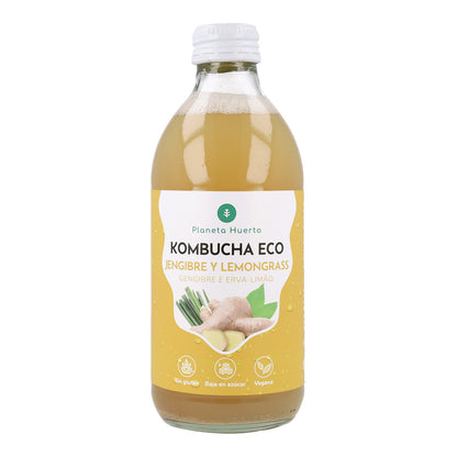 Opakowanie 6x Kombucha ECO Imbir i trawa cytrynowa Planeta Huerto 330 ml