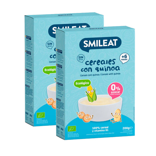 Zestaw 2x bezglutenowa papka zbożowa z komosą ryżową Eco Smileat, 200 g