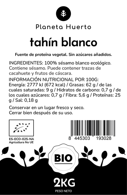 Tahini z białego sezamu ECO Planeta Huerto 2 kg