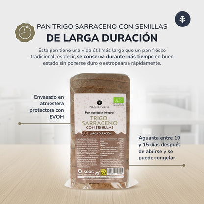 Vollkorn-Buchweizenbrot mit Samen ECO Planeta Huerto 500 g