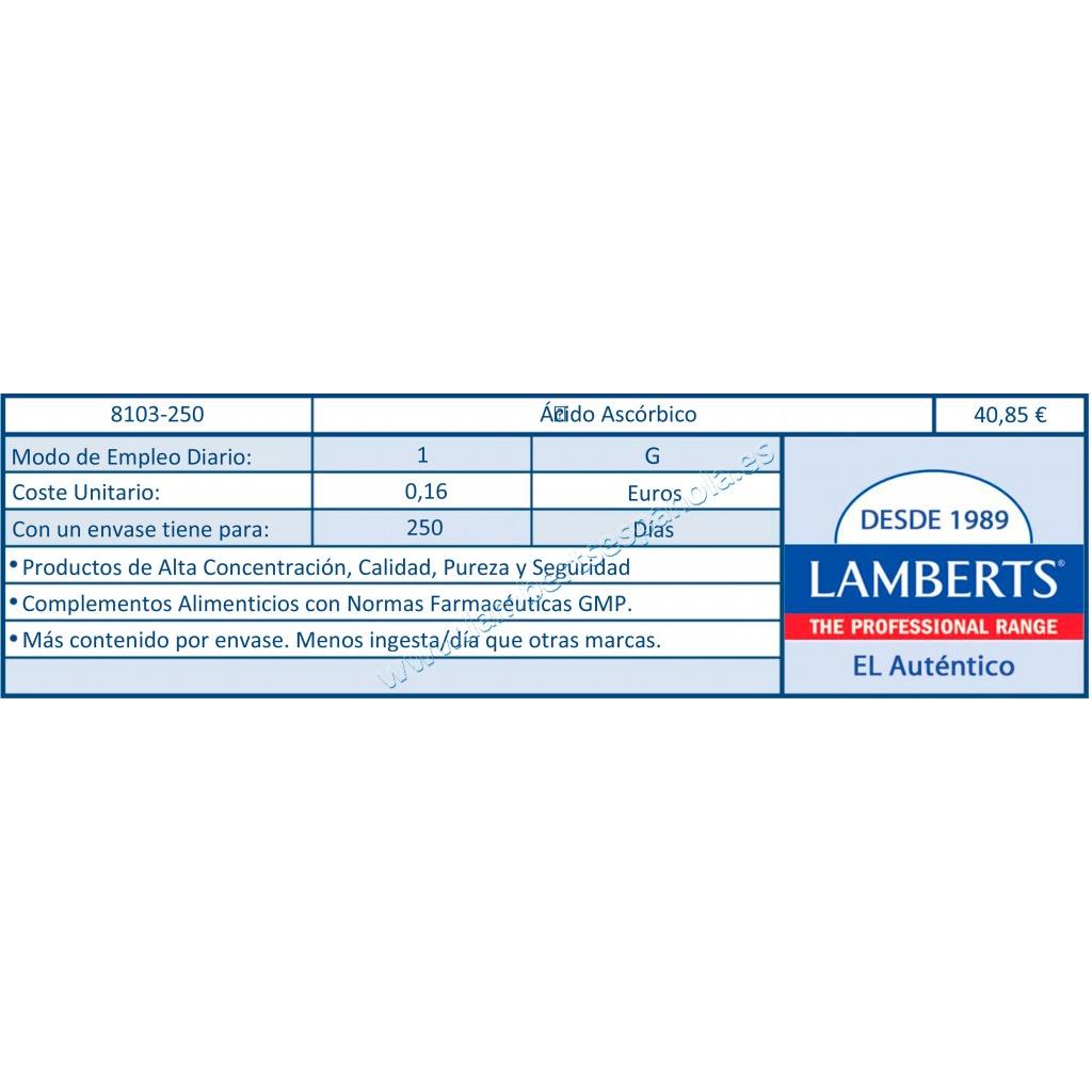 Ascorbic Acid, 250mg, Lamberts