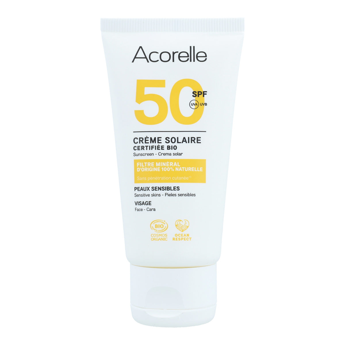 Gesichts-Sonnencreme LSF 50 Acorelle 50 ml
