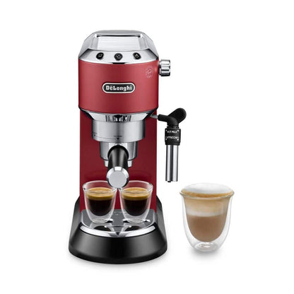 Delonghi Dedica Style Handmatige espressomachine en cappuccinatore EC685.R rood