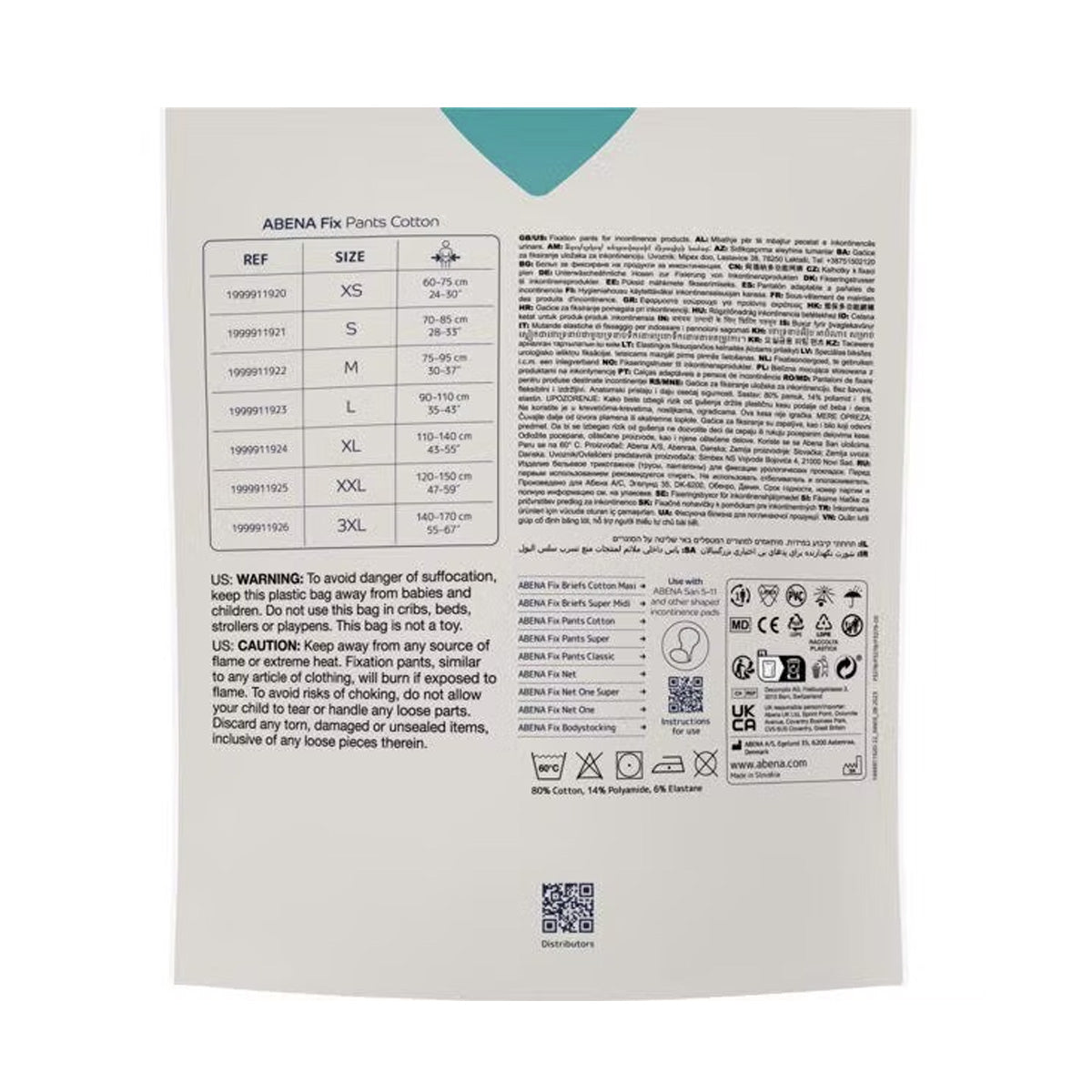 Fix Pants Cotton na nietrzymanie moczu Abena rozmiar 3XL 3 szt.