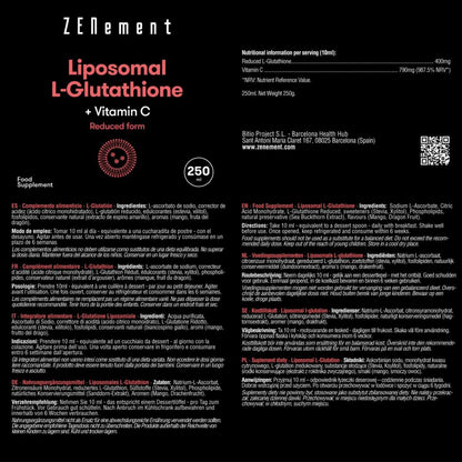L-Glutathion + Vitamin C Liposomen Zenement, 250 ml