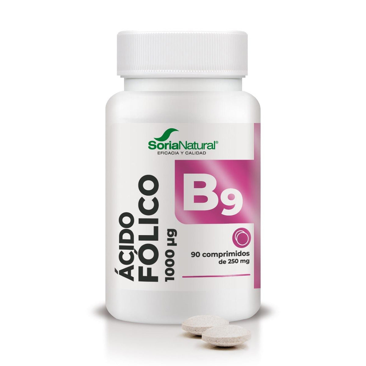 Foliumzuur met langdurige afgifte, Soria Natural, 90 tabletten