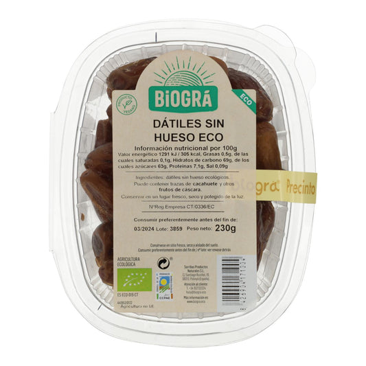 Dattes dénoyautées Biogra 230 g