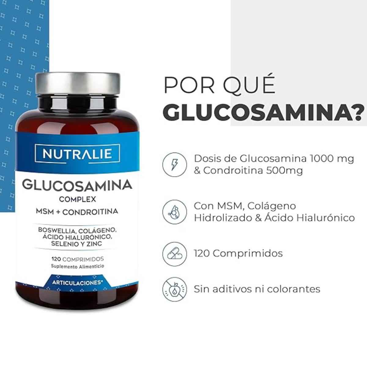 Nutralie Glukozamina Complex + MSN + Chrząstka stawowa 120 tabletek