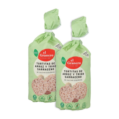 Pakket 2x rijstpannenkoekjes met boekweit El Granero, 100 g