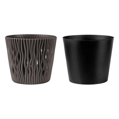 Duna-bloempot met grijs-bruine inzet D 16 x 14