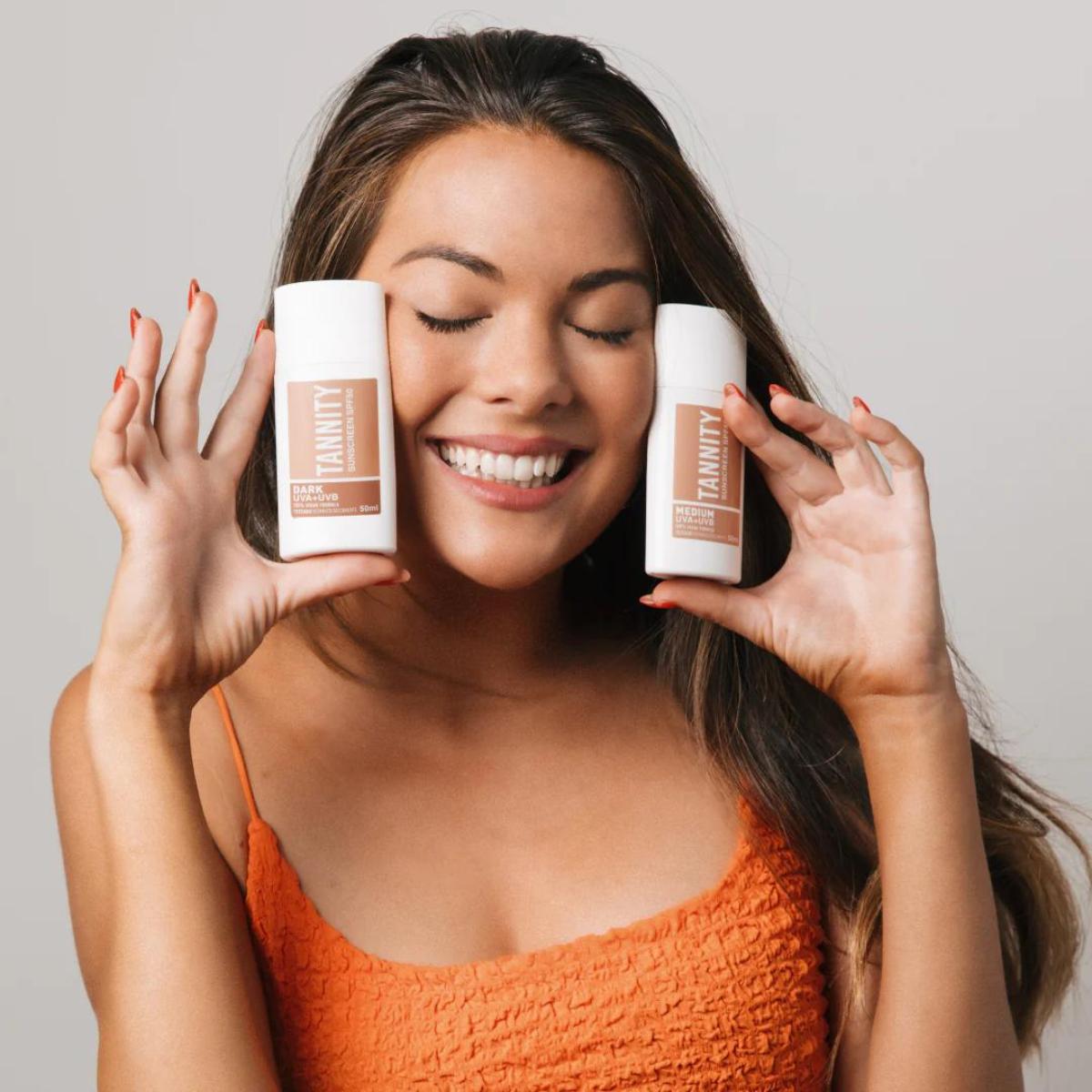 Crème solaire teintée SPF50 - Dark, Tannity 50 ml