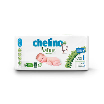 Pakket 6x luiers T1 1-3 kg Chelino Nature 28 stuks