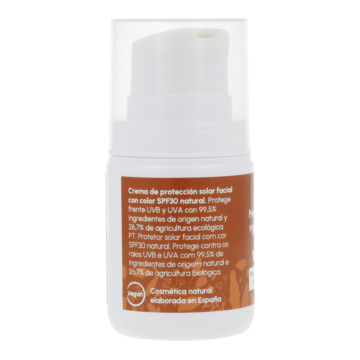Ansiktskräm med solskydd och färg 100 % mineral SPF30 Planeta Huerto 50 ml