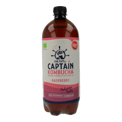 Biologische kombuchadrank framboos Captain Kombucha 400 ml