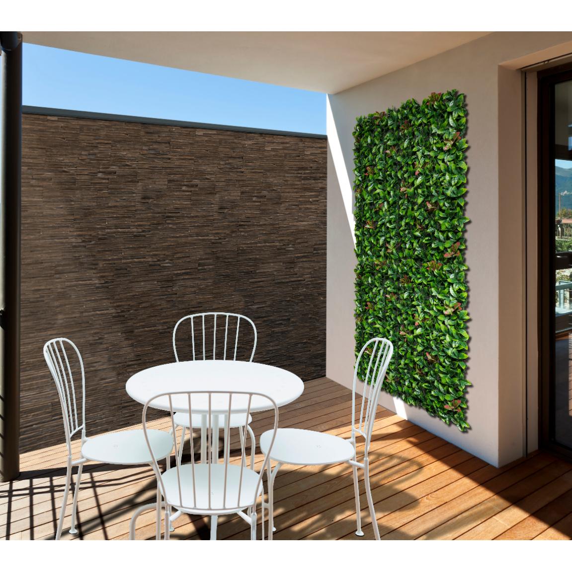 Synthetische verticale tuin Lauro rojo Nortene 1x1 m