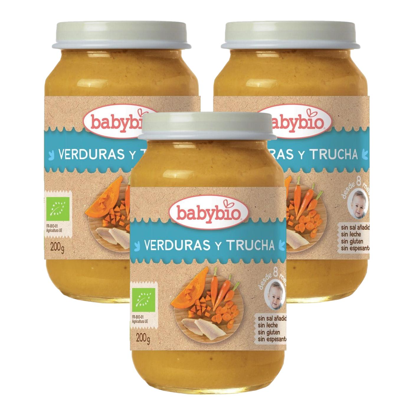 3er-Pack Menü Tradition Forelle, 200 g. Babybio