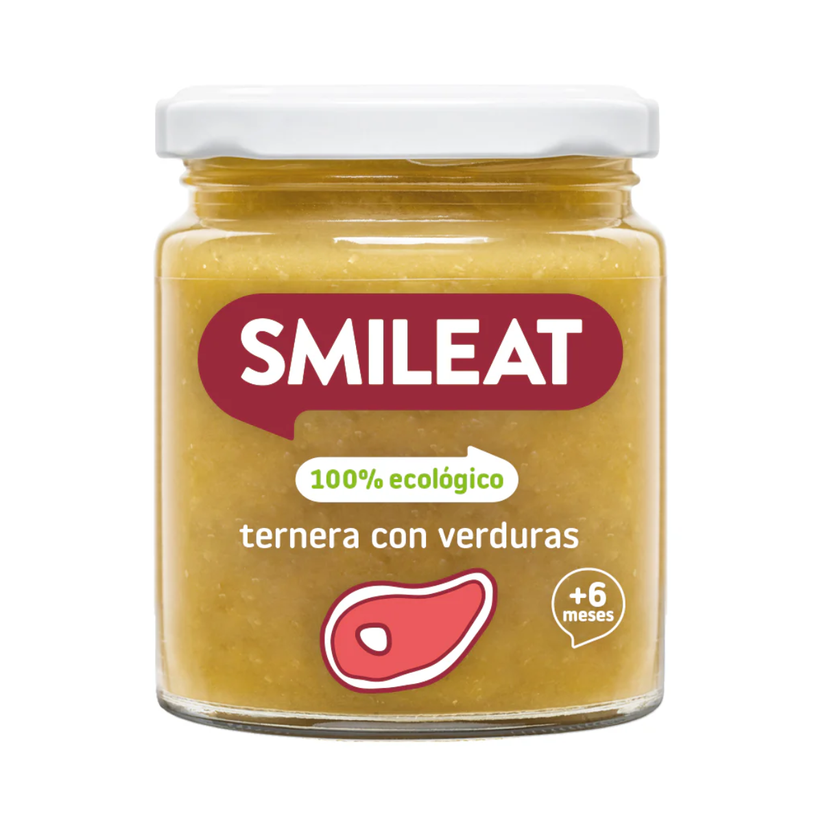 12-pack burkar med ekologisk kalvkött och grönsaker +6 månader Smileat 230 g