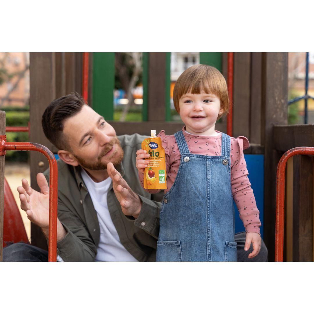 Sachet de pommes, bananes et carottes 100 % bio 100 g - Hero Solo