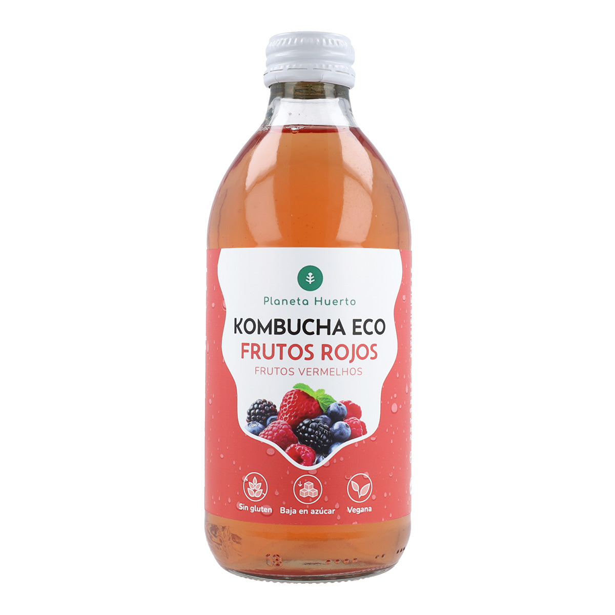 Opakowanie 6x Kombucha ECO Frutos rojos Planeta Huerto 330 ml