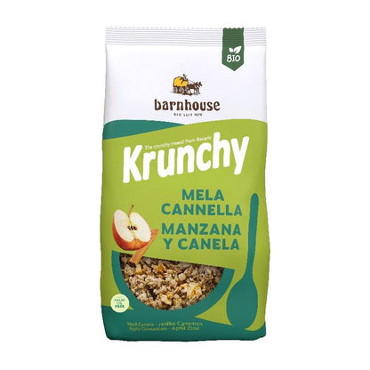 Pack of 2x Organic Apple and Cinnamon Krunchy Muesli, Barnhouse, 750 g