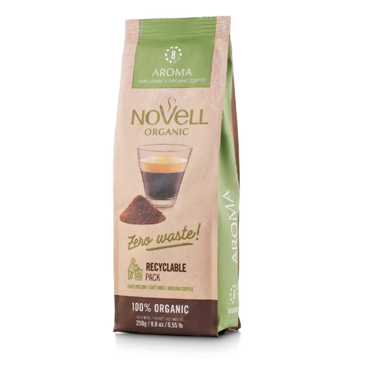 Novell Compost Più Aroma Organic Ground Coffee, 250 g