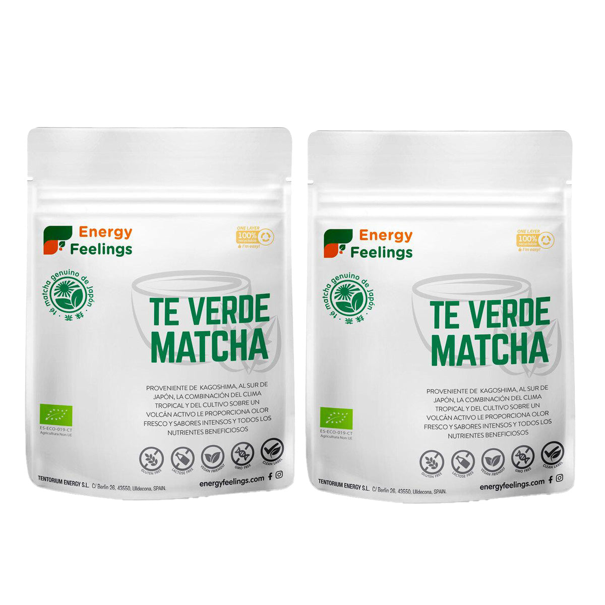 Pack of 2 ECO Matcha Green Tea Energy Feelings