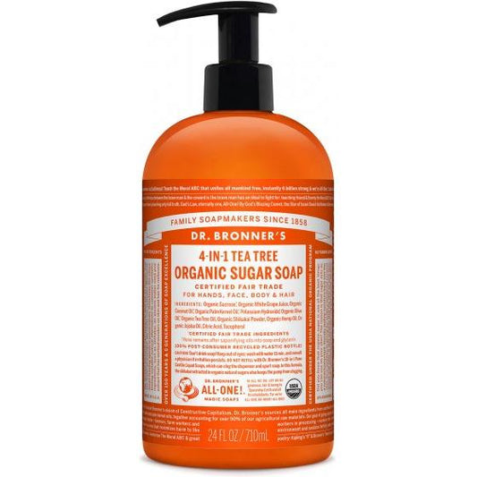 Mydło cukrowe Dr. Bronners z drzewa herbacianego 710 ml