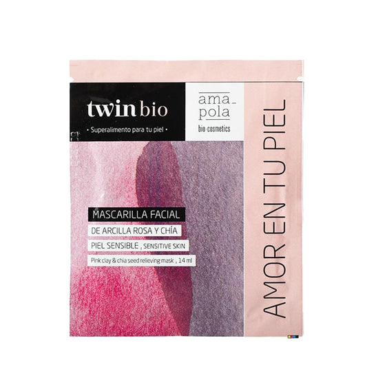 Gesichtsmasken-Beutel mit rosa Tonerde und Chia Amapola 14 ml