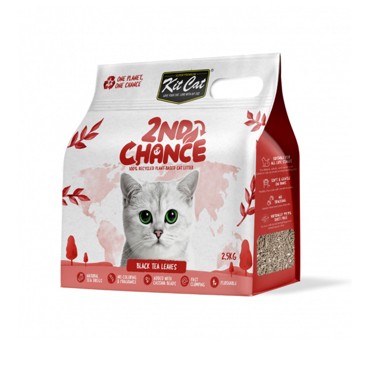 Kit Cat Arena Eco 2nd Chance - Black Tea 2,5 kg Foglie di tè nero, piselli e manioca