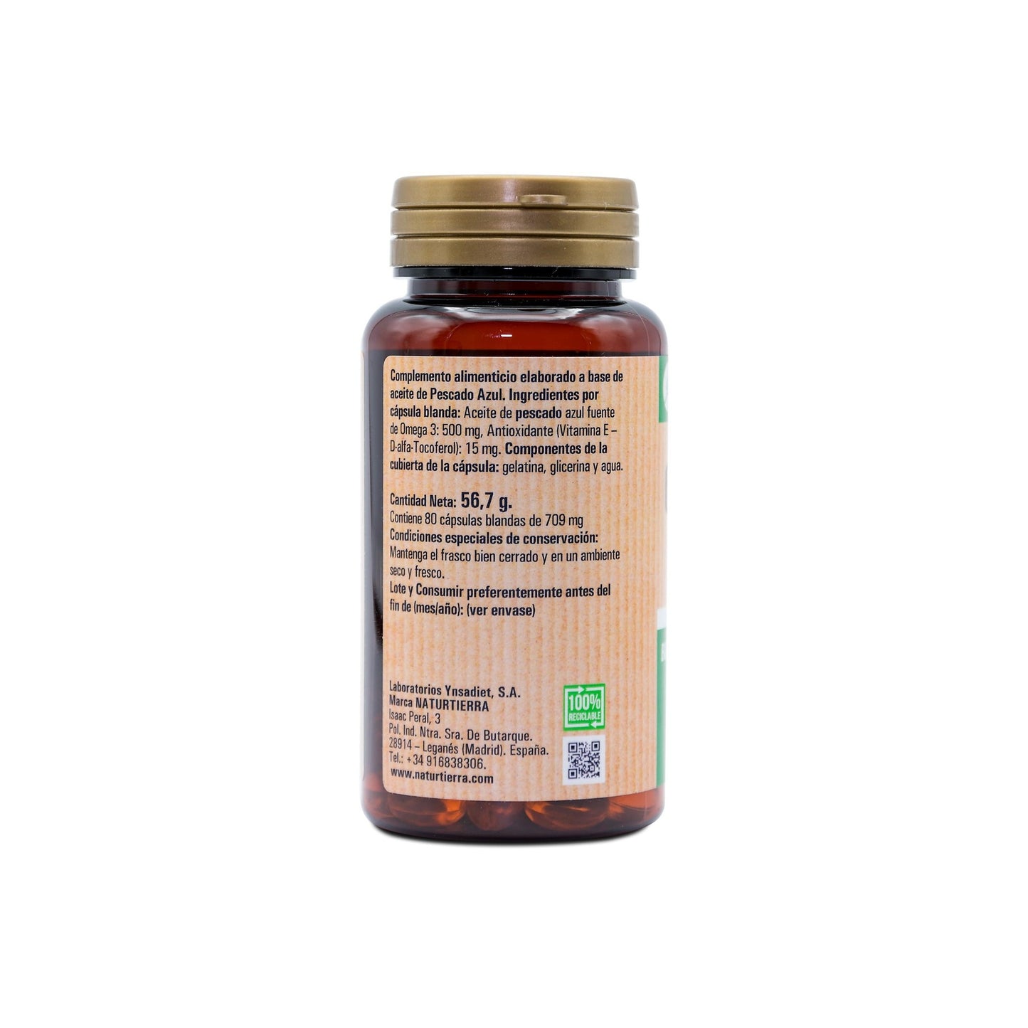 Omega 3, 80 Weichkapseln. NaturTierra