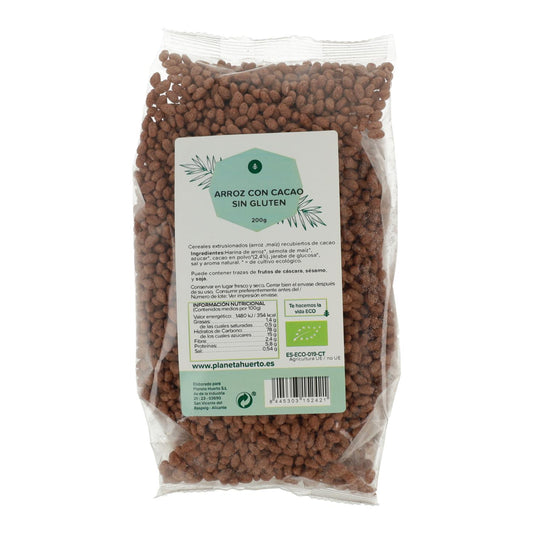 Riso soffiato senza glutine con cacao ECO Planeta Huerto 200 g