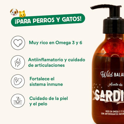 Natürliches Sardinenöl Wild Balance 250 ml