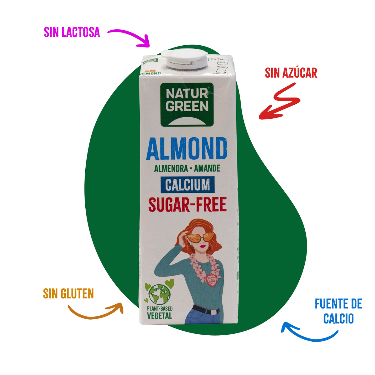 Bevanda vegetale Almond senza zucchero e calcio NaturGreen 1 litro