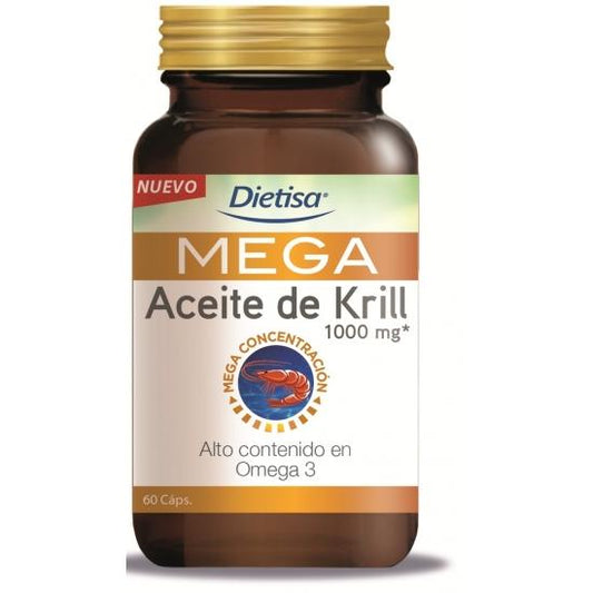 Méga huile de krill 60 perles 100 mg Dietisa