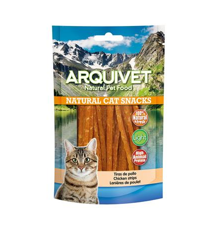 Strisce di pollo Arquivet 50 g  Snack naturale per gatti
