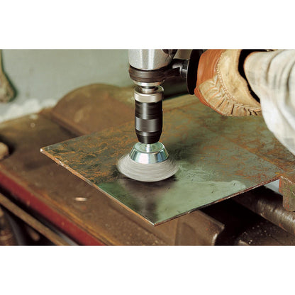 Brosse métallique pour perceuse à tige hexagonale 1/4" (6,35 mm) Ø 75 mm