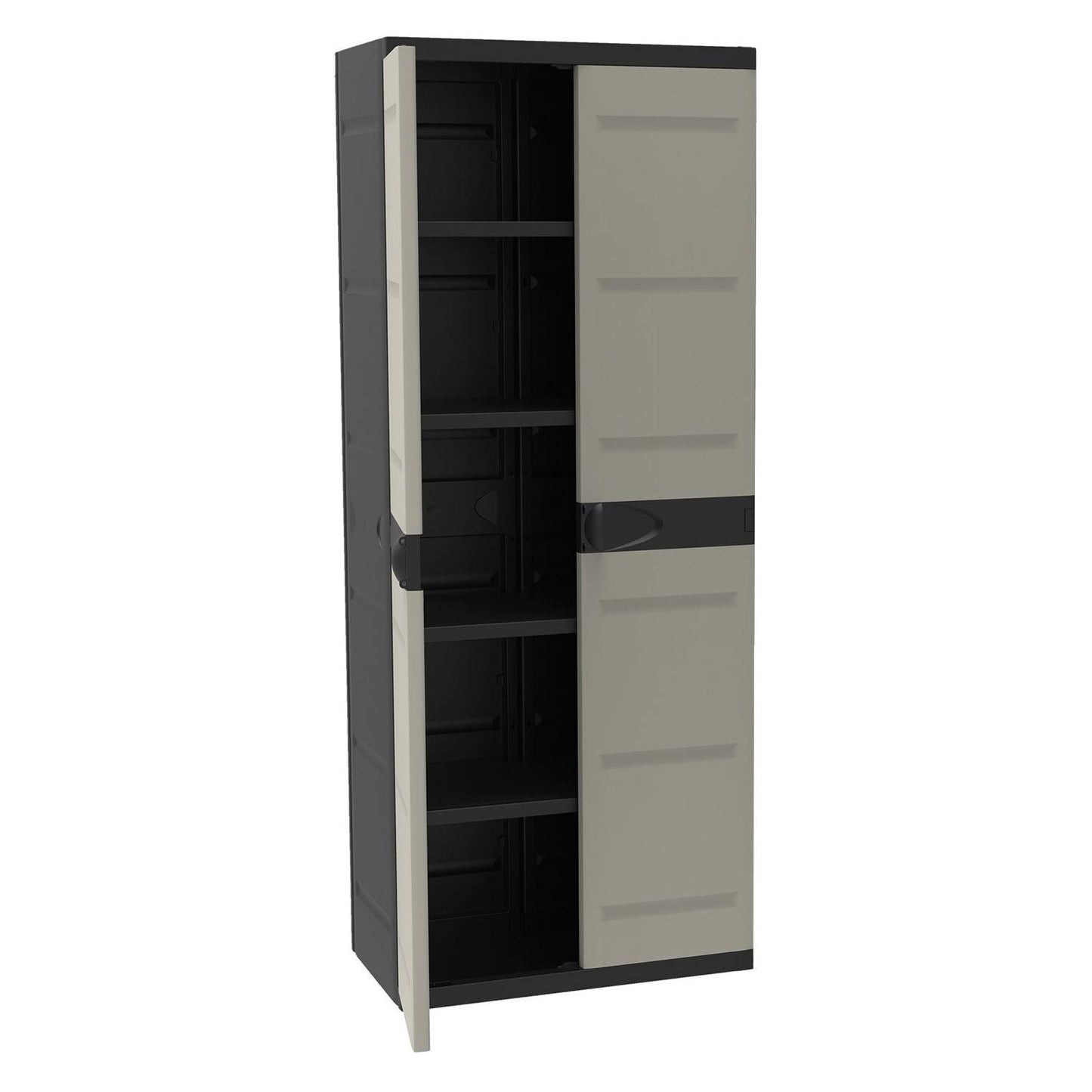 4-shelf cabinet 70 cm Titanium Plastiken Black (Refurbished)