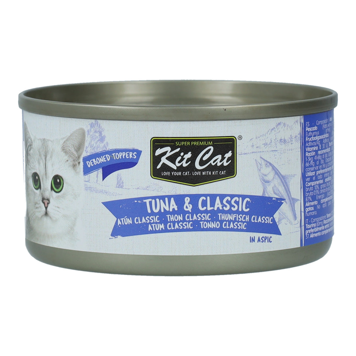 Kit Cat Toppers - Tonijn & Katsobushi 80 g Natvoer voor katten in gelatine