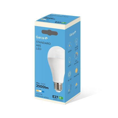 Żarówka LED Standard 20W, gwint E27, 240 stopni, 2500 lumenów, światło neutralne (4000 K), Garza