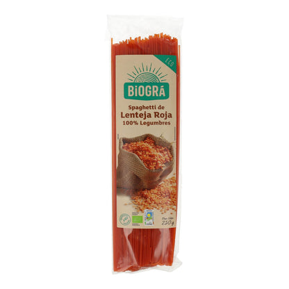 Spaghetti aux lentilles rouges Biogra BIO 250 g
