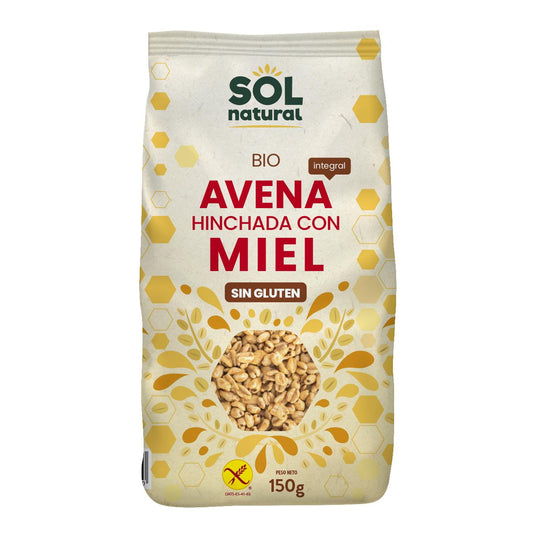 Quellende Haferflocken mit glutenfreiem Bio-Honig Sol Natural 150 g