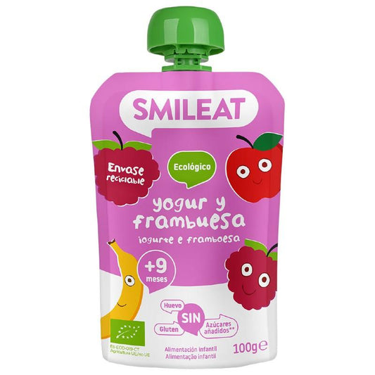 Pouche Jogurt i malina ECO Smileat 100 g
