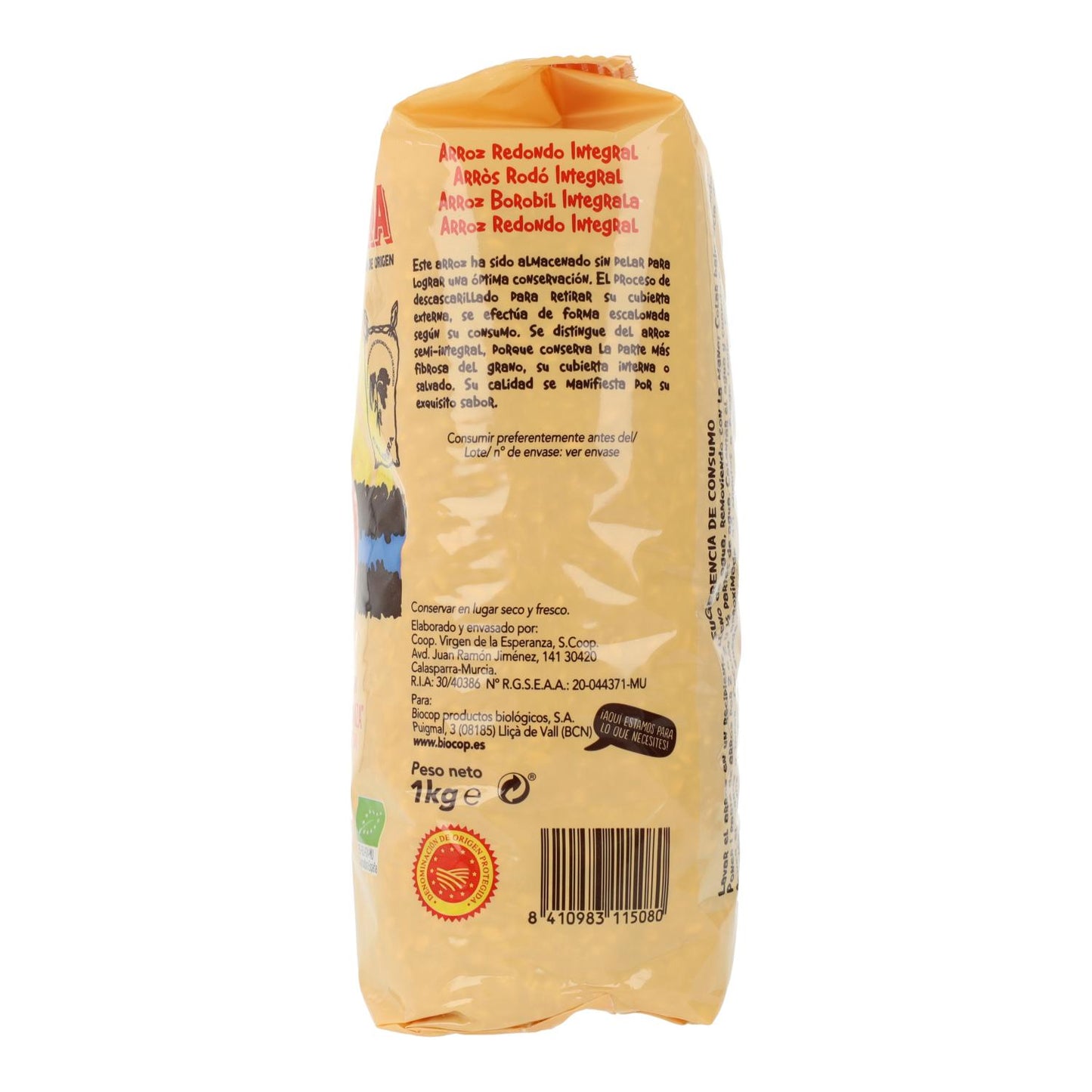 Arroz integral Calasparra Biocop 1Kg