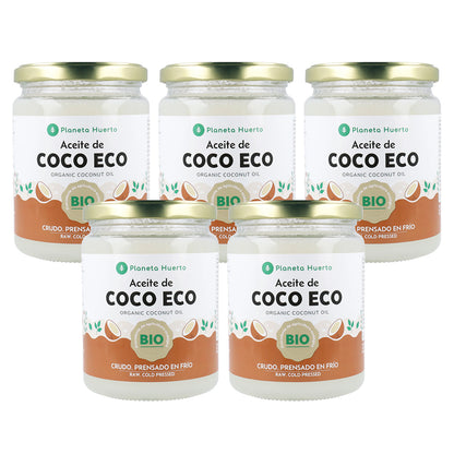 5er-Pack Bio-Kokosöl Planeta Huerto 430 ml