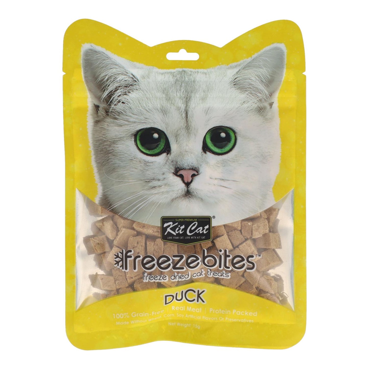 Kit Cat FreezeBites - Anatra 15 g Snack liofilizzato naturale per gatti