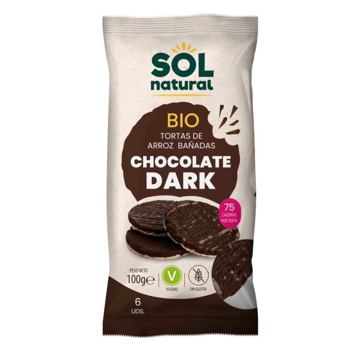 Wafle ryżowe oblane czekoladą Fondant Bio Sol Natural 100 g