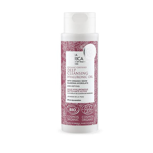 Huile hyaluronique nettoyante anti-âge certifiée biologique Natura Siberica 150 ml